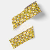Art Deco Wallpaper Pattern, Mustard Gold Grosgrain Lint (Achterkant)