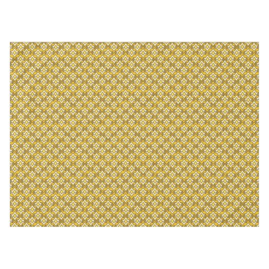 Art Deco Wallpaper Pattern, Mustard Gold Tafelkleed (Voorkant (Horizontaal))