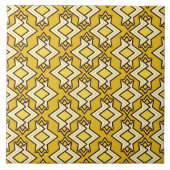 Art Deco Wallpaper Pattern, Mustard Gold Tegeltje (Voorkant)
