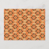 Art Deco Wallpaper Pattern, Terracotta / Rust Briefkaart (Voorkant)