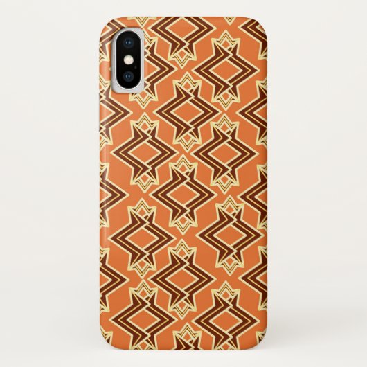 Art Deco Wallpaper Pattern, Terracotta / Rust Case-Mate iPhone Case (Achterkant)