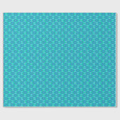 Art Deco Wallpaper Pattern, Turquoise en Cobalt Cadeaupapier (Vlak)