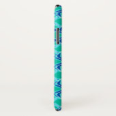 Art Deco Wallpaper Pattern, Turquoise en Cobalt Case-Mate iPhone Case (Achterkant / rechts)