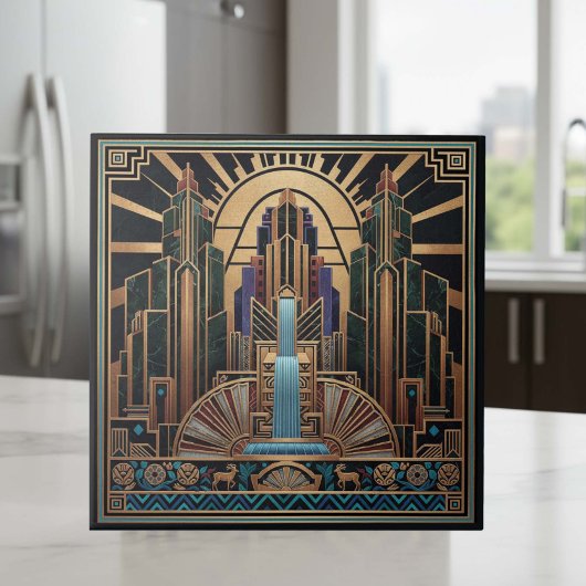 Art Deco Waterval Architecturaal Pat#3 ID1196 Tegeltje