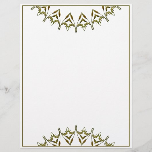 Art Deco-waterverf Briefhoofd (Voorkant)