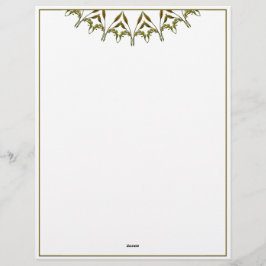 Art Deco-waterverf Briefhoofd