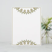 Art Deco-waterverf Briefhoofd (Staand voorkant)