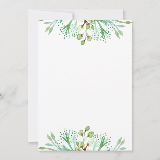 Art Deco Waterverf repetitie Diner Uitnodiging (Achterkant)