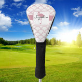 Art Deco Wave Patten Pink Flamingo Golfheadcover
