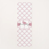 Art Deco Wave Patten Pink Flamingo Yogamat (Voorkant)