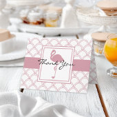 Art Deco Wave Patten roze Flamingo Hartelijk dank Bedankkaart