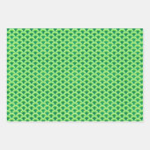 Art Deco Wave Pattern, Aqua, Maroon, Jade Green Inpakpapier Vel (Voorkant 3)