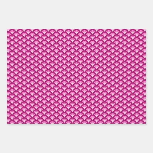 Art Deco Wave Pattern, Aqua, Maroon, Jade Green Inpakpapier Vel (Voorkant 2)