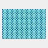 Art Deco Wave Pattern, Aqua, Maroon, Jade Green Inpakpapier Vel (Voorkant)
