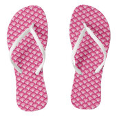 Art Deco Wave Pattern, Fuchsia and Pastel Pink Teenslippers (Voetbed)
