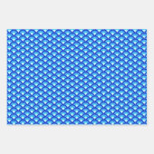 Art Deco Wave Pattern, zwart/wit, roze, blauw Inpakpapier Vel (Voorkant 3)