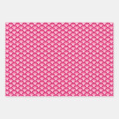 Art Deco Wave Pattern, zwart/wit, roze, blauw Inpakpapier Vel (Voorkant 2)