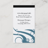 Art Deco Wave Visitekaartje (Achterkant)