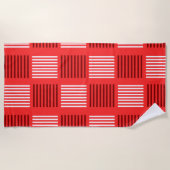 Art Deco Weave - Red Strandlaken (Voorkant)