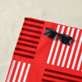 Art Deco Weave - Red Strandlaken (In situ)