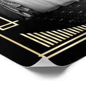 Art Deco Weddenschap Ontvang je Foto Welkomstteken Poster (Hoek)