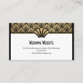 Art Deco Weddenschap Website Informatie zwart Gold Visitekaartje (Voorkant)