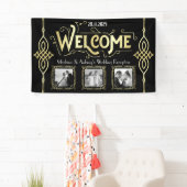 Art Deco Weddenschappen Ontvangst Gold Black Welko Spandoek (Insitu)
