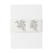 Art Deco Wedding Belly Band | Elegant Gatsby-Inspi Uitnodigingen Wikkel (Achterkant Voorbeeld)