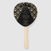 Art Deco Wedding Black Roaring Twenties  Handwaaier (Voorkant)