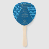 Art Deco Wedding Blue Roaring Twenties  Handwaaier (Voorkant)