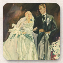  Art Deco Wedding Bride en Groom Passen getrouwd