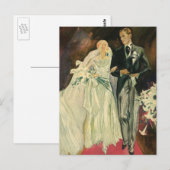  Art Deco Wedding Bride en Groom Passen getrouwd Briefkaart (Voorkant / Achterkant)