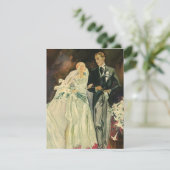  Art Deco Wedding Bride en Groom Passen getrouwd Kaart (Staand voorkant)
