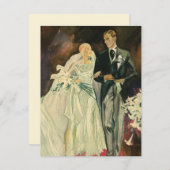  Art Deco Wedding Bride en Groom Passen getrouwd Kaart (Voorkant / Achterkant)