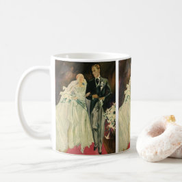  Art Deco Wedding Bride en Groom Passen getrouwd Koffiemok