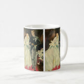  Art Deco Wedding Bride en Groom Passen getrouwd Koffiemok (Voorkant rechts)