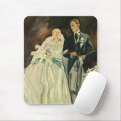  Art Deco Wedding Bride en Groom Passen getrouwd Muismat (Met muis)