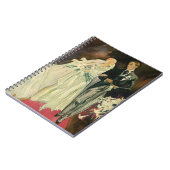 Art Deco Wedding Bride en Groom Passen getrouwd Notitieboek (Linkerzijde)