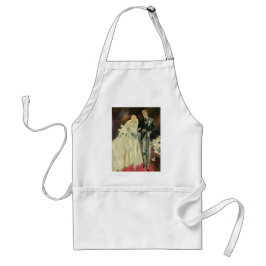  Art Deco Wedding Bride en Groom Passen getrouwd Standaard Schort