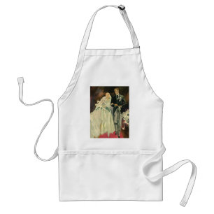  Art Deco Wedding Bride en Groom Passen getrouwd Standaard Schort