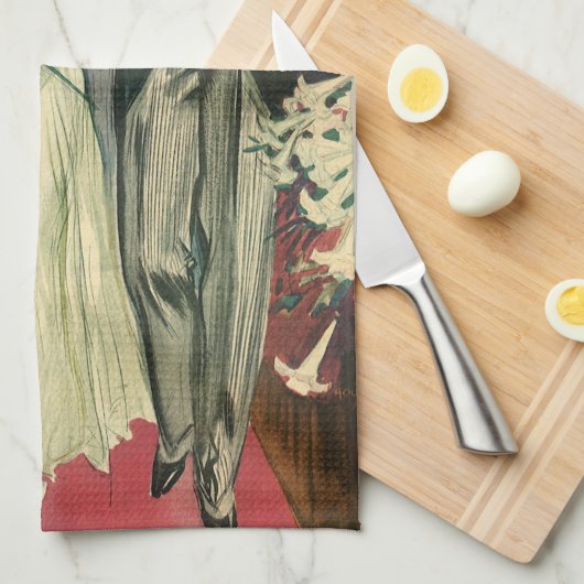  Art Deco Wedding Bride en Groom Passen getrouwd Theedoek (Quarter Fold)