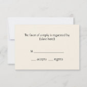  Art Deco Wedding, Bride en Groom RSVP (Achterkant)