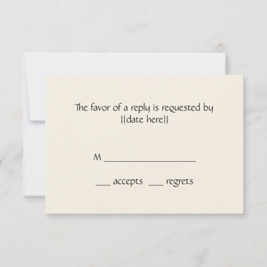  Art Deco Wedding, Bride en Groom RSVP (Achterkant)