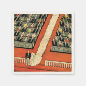  Art Deco Wedding, Bride en Groom RSVP Servet (Voorkant)