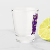 Art Deco Wedding Bridesmaid Gold Paarse Favor Shot Glas (Links)