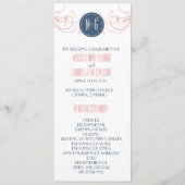 Art Deco Wedding Ceremony-programma Programmakaart (Voorkant)