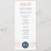 Art Deco Wedding Ceremony-programma Programmakaart (Achterkant)