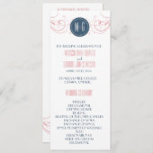 Art Deco Wedding Ceremony-programma Programmakaart (Voorkant / Achterkant)