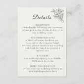 Art Deco Wedding Enclosure Card  Informatiekaartje (Voorkant)