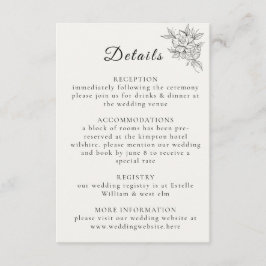 Art Deco Wedding Enclosure Card Informatiekaartje